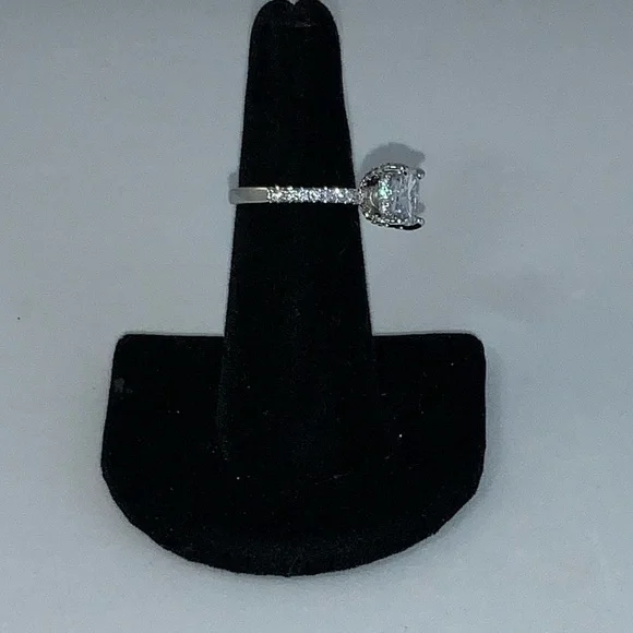 1ct Pave Crown Cushion Cut Ring - Picture 9 of 14